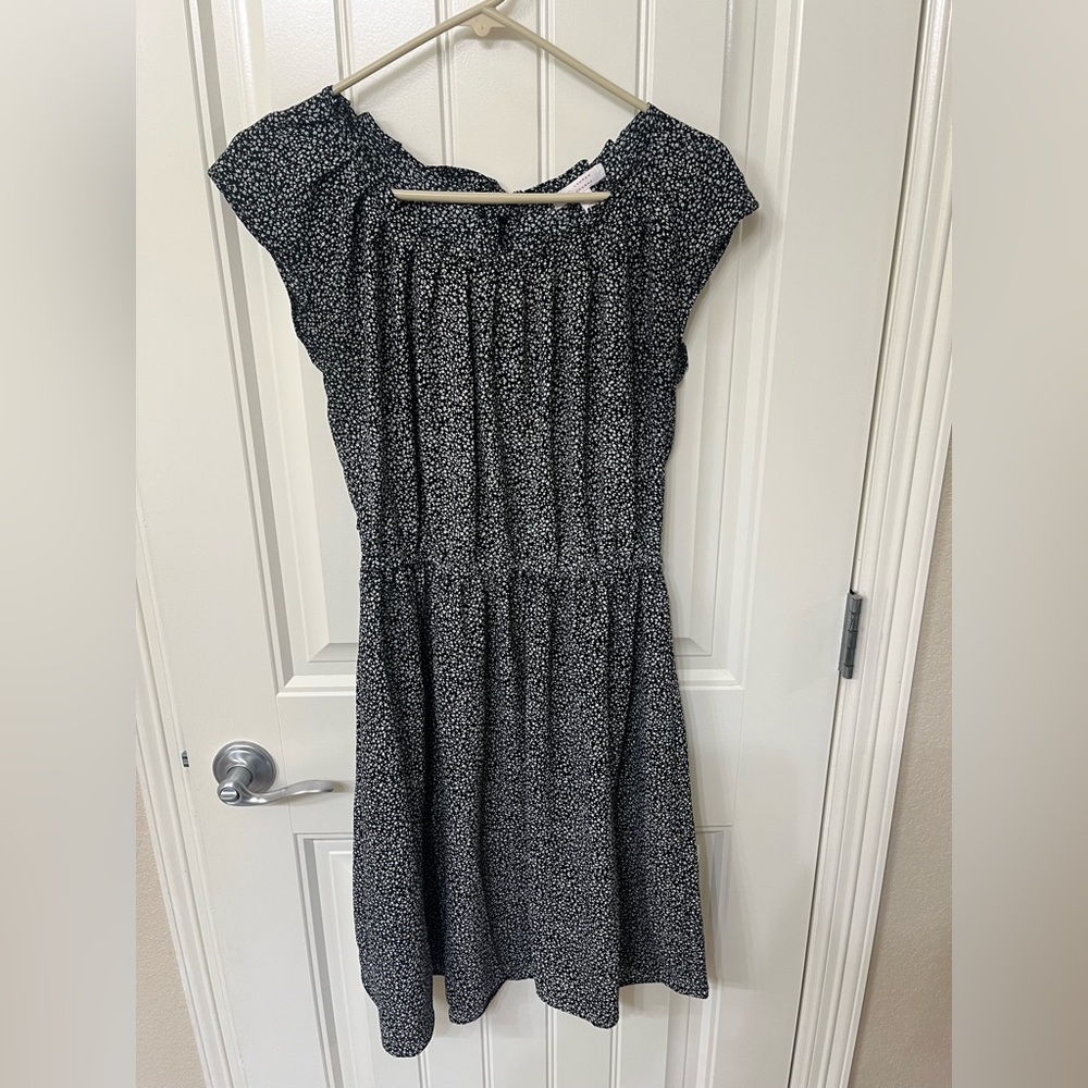 LC Lauren Conrad Black and White Midi Dress